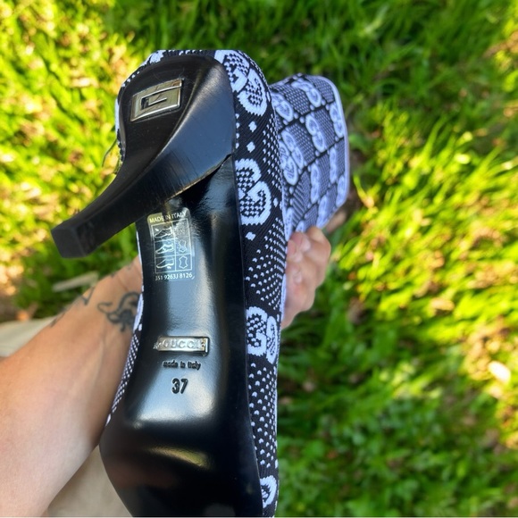 Gucci GG knit Pointy Toe Boots - Picture 6 of 7